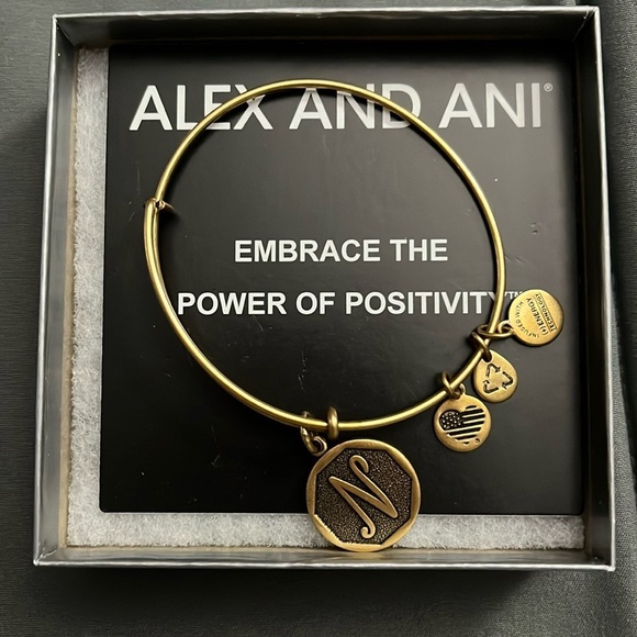“Alex and Ani: N Initial Bracelet” - Picture 1 of 5